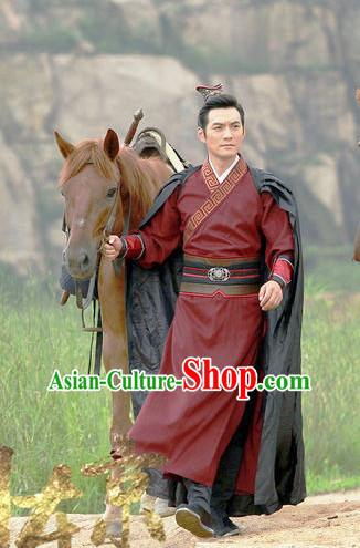 Ancient Chinese Style Prince Costumes Dress Authentic Clothes Culture Han Dresses Traditional National Dress Clothing and Headdress Complete Set