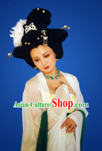 Ancient Chinese Style Black Empress Wigs and Headwear for Women