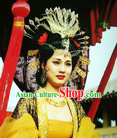 Ancient Chinese Style Empress Black Wigs and Headwear for Women