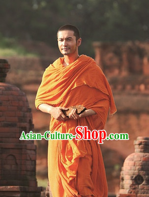 Traditional Chinese Ancient Tang San Monk Costume Complete Set
