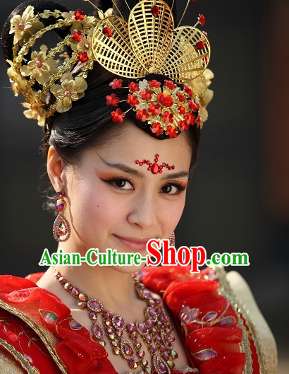 Traditional Ancient Chinese Style Imperial Palace Royal Headpieces Hair Jewelry for Women and Girls