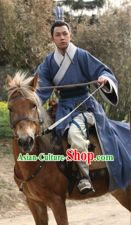 Ancient Chinese Style Hanfu Clothing Complete Set for Men Boys