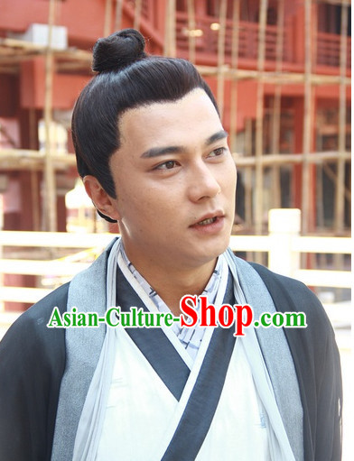 Chinese Traditional Style Black Wigs for Men