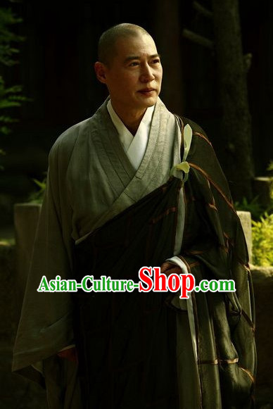 Traditional Chinese Ancient Monk Male Suits Complete Set