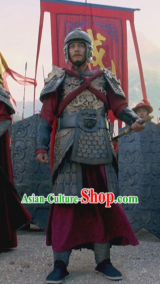 Traditional Chinese Ancient Prince Body Armor Men Suit Complete Set