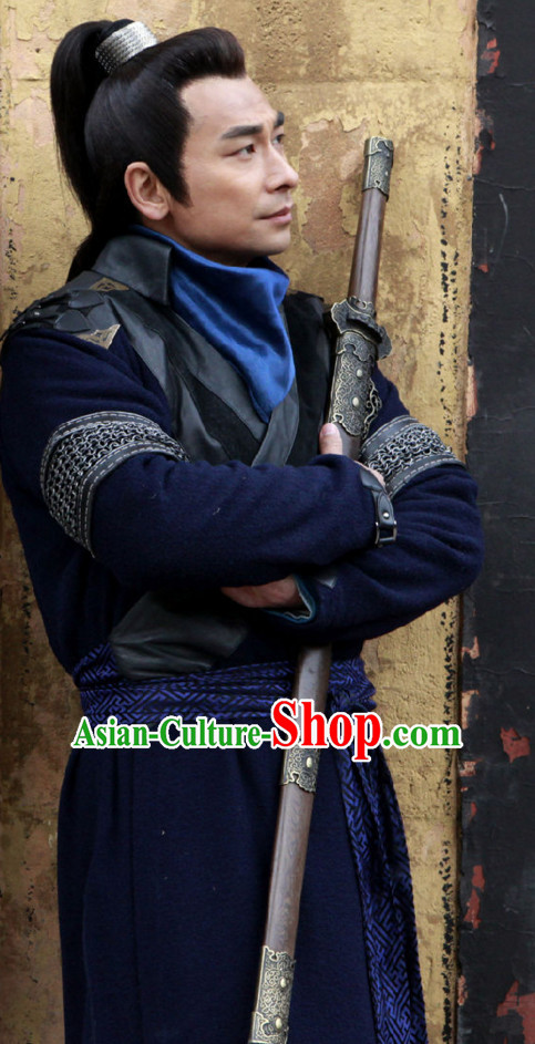 Traditional Chinese Ancient Swordman Dresses Complete Set for Men