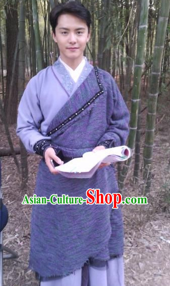 Traditional Chinese Ancient Swordman Clothes Complete Set for Men