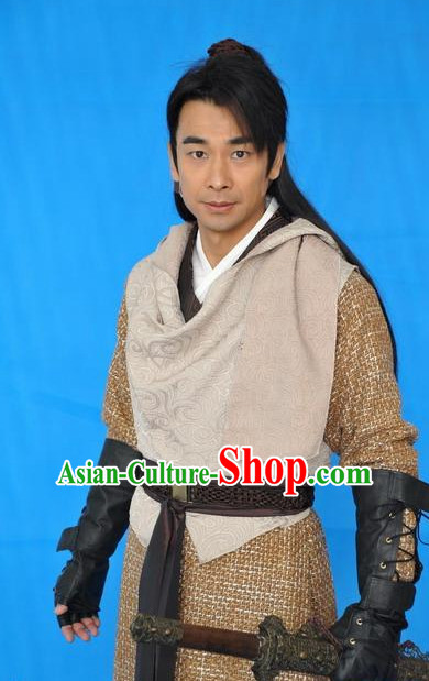 Traditional Chinese Ancient Swordman Dresses Complete Set for Men