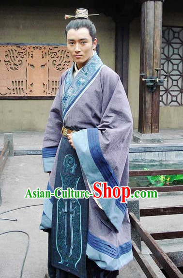 Traditional Chinese Ancient Hanfu Suits Complete Set for Men