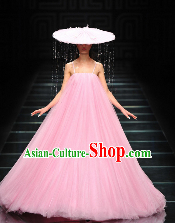 Asian Chinese Fashion Custom Tailored Custom Make Made to Order Chinese Style Fantasy Custom Made Professional Stage Performance Costumes and Hair Decoration Headwear Complete Set