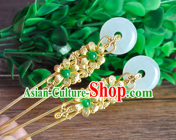 Chinese Traditional Ancient Hair Sticks Hair Ornaments Chopsticks Gold Hair Pins Hairsticks Oriental Asian Head Jewellery Hair Clips Hair pIeces Hair Style