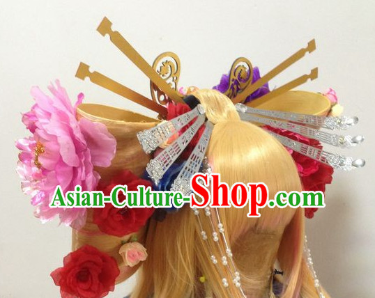 Ancient Chinese Imperial Royal Princess Hair Jewelry Headdress Hairpieces Hair Accessories