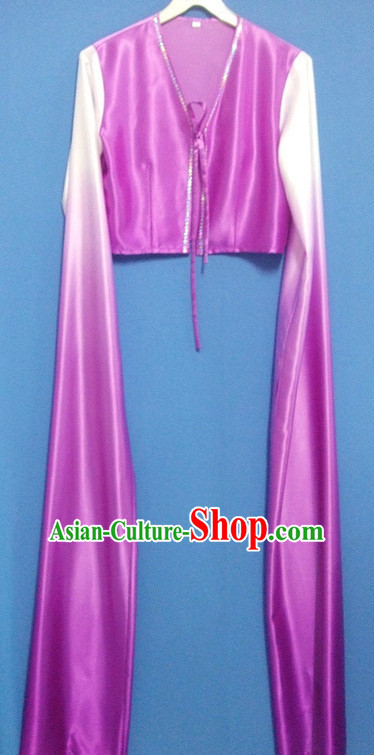 Color Transition Long Sleeves Chinese Classical Dance Costumes for Women