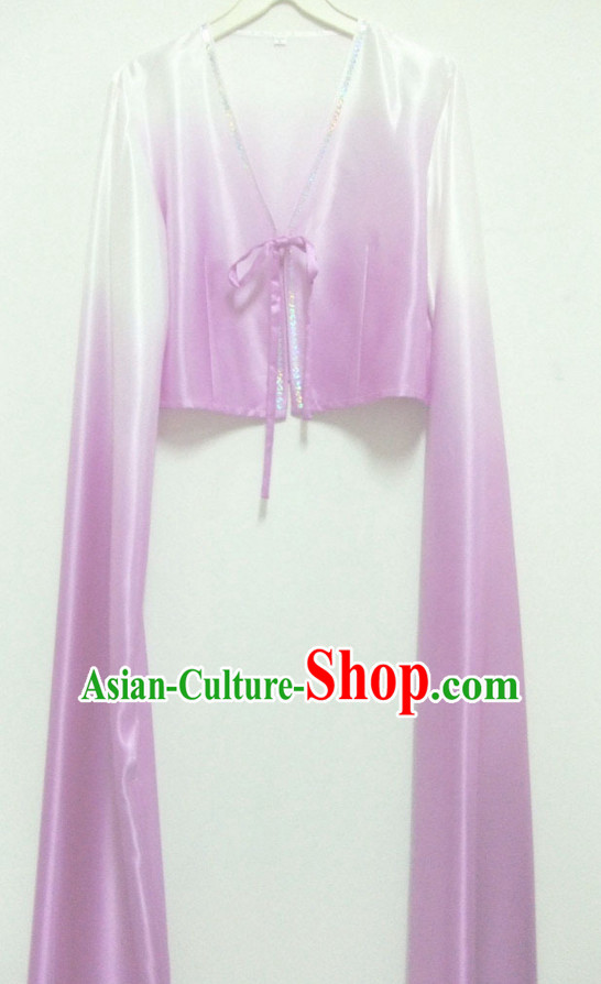 Color Transition Long Sleeves Chinese Classical Dance Costumes for Women