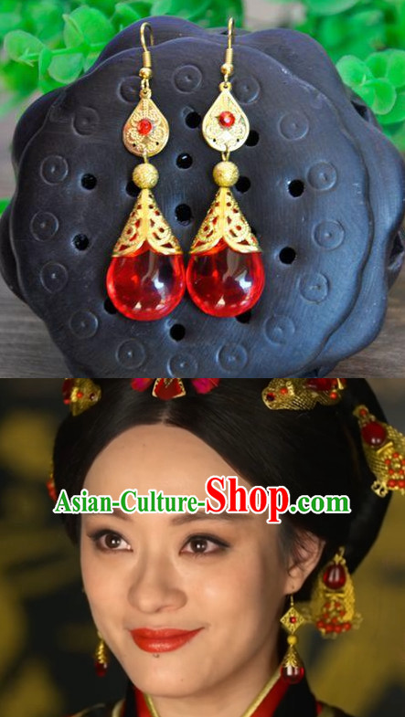 Handmade Chinese Traditional Ancient Imperial Empress Earrings