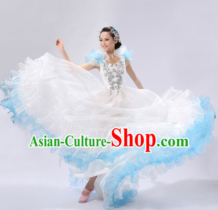 Chinese Stage Spainish Dance Costume and Headdress for Women