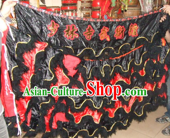 Chinese Traditional 100_ Natural Long Wool Lion Body Costume Pants Claws Set