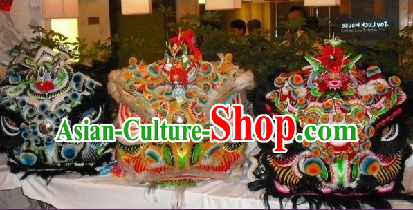 Top Ancient Chinese Traditional Futsan Style Lion Dancing Costumes Complete Set