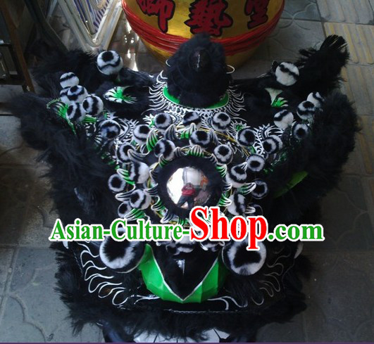 Top Ancient Chinese Zhang Fei Traditional Futsan Style Lion Dancing Costumes Complete Set