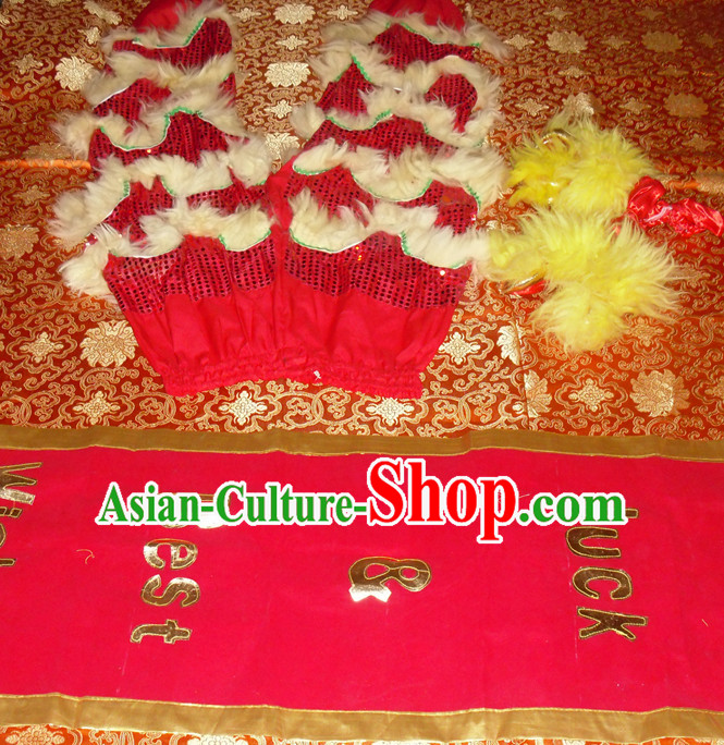 Top Asian Chinese Lion Dance Troupe Performance Suppliers 2 Pairs of Pants and Claws