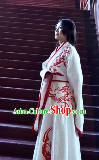 Ancient Chinese Clothing Dress Garment and Hair Accessories Complete Set for Women