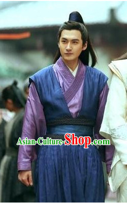 Ancient Chinese Young Men Male Hanfu Dresses Garment Complete Set