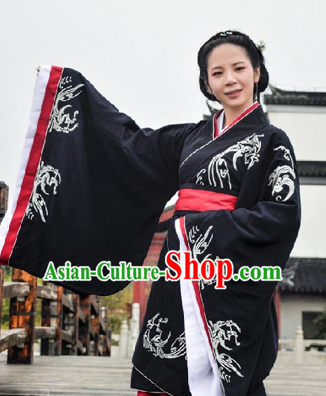 Ancient Chinese Clothing Dress Garment and Hair Accessories Complete Set for Women