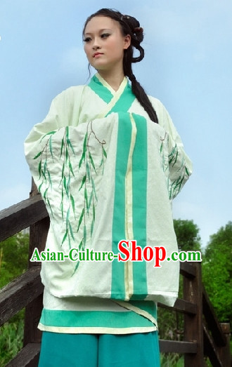 Ancient Chinese Clothing Dress Garment and Hair Accessories Complete Set for Women