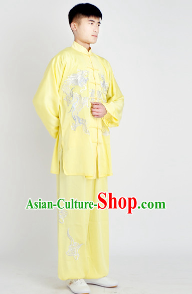 Chinese Traditional Style Martial Arts Summer Wear Kung Fu Embroidered Uniforms for Men Women Children