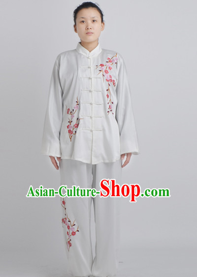 Chinese Traditional Style Martial Arts Summer Wear Kung Fu Embroidered Uniforms for Men Women Children