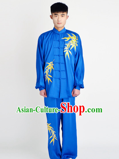 Chinese Traditional Style Martial Arts Summer Wear Kung Fu Embroidered Uniforms for Men Women Children