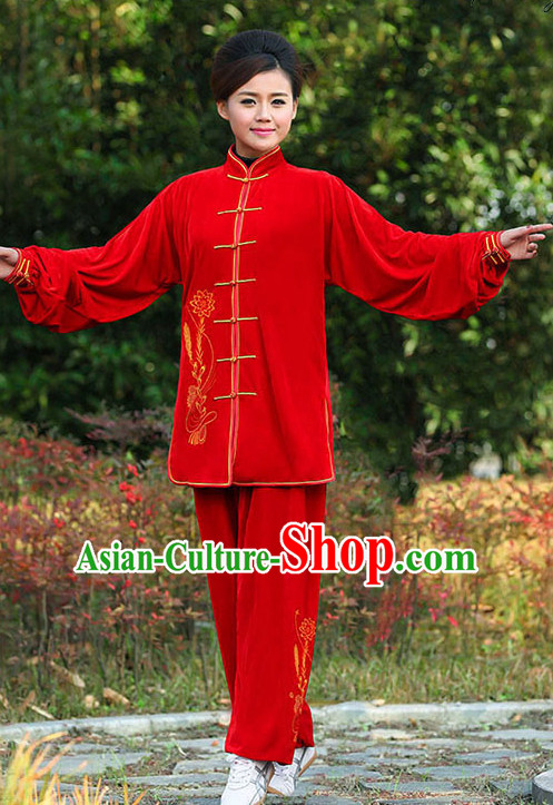 Top Tai Chi Uniforms Pants Tai Chi Suit Apparel Suits Attire Robe Kung Fu Costume Chinese Kungfu Jacket Wear Dress Uniform Clothing Taijiquan Shaolin Chi Gong Taichi Suits for Men Women Kids