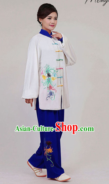 Top Tai Chi Uniforms Pants Tai Chi Suit Apparel Suits Attire Robe Kung Fu Costume Chinese Kungfu Jacket Wear Dress Uniform Clothing Taijiquan Shaolin Chi Gong Taichi Suits for Men Women Kids