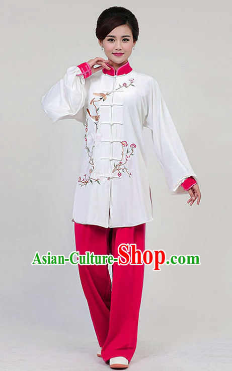 Top Tai Chi Uniforms Pants Tai Chi Suit Apparel Suits Attire Robe Kung Fu Costume Chinese Kungfu Jacket Wear Dress Uniform Clothing Taijiquan Shaolin Chi Gong Taichi Suits for Men Women Kids