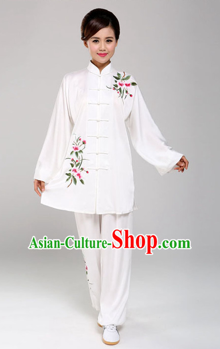 Top Tai Chi Uniforms Pants Tai Chi Suit Apparel Suits Attire Robe Kung Fu Costume Chinese Kungfu Jacket Wear Dress Uniform Clothing Taijiquan Shaolin Chi Gong Taichi Suits for Men Women Kids