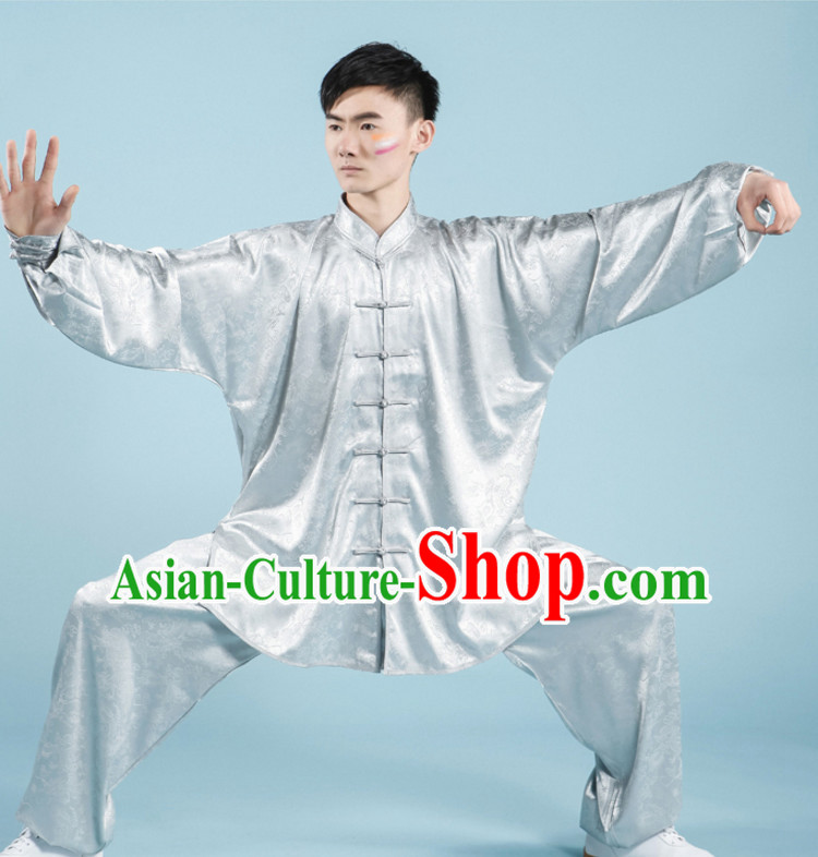 Top Tai Chi Uniforms Pants Tai Chi Suit Apparel Suits Attire Robe Kung Fu Costume Chinese Kungfu Jacket Wear Dress Uniform Clothing Taijiquan Shaolin Chi Gong Taichi Suits for Men Women Kids