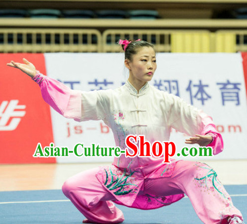 Top Kung Fu Competition Uniforms Pants Suit Taekwondo Apparel Karate Suits Attire Robe Championship Costume Chinese Kungfu Jacket Wear Dress Uniform Clothing Taijiquan Shaolin Chi Gong Taichi Suits for Men Women Kids