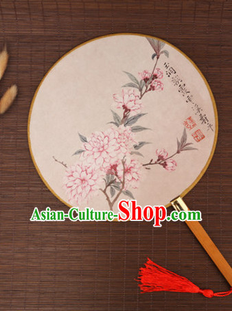 Chinese Traditional Classic Handmade Lotus Gong Shan Palace Fan Round Fan Mandarin Fan Dance Fan