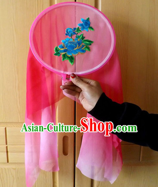 Ancient Chinese Style Long Ribbon Dance Fan Dancing Fans