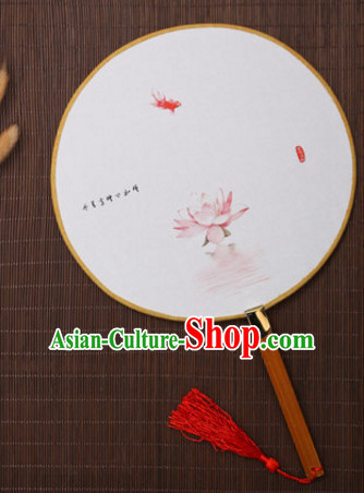 Chinese Traditional Classic Handmade Gong Shan Palace Fan Round Fan Mandarin Fan Dance Fan