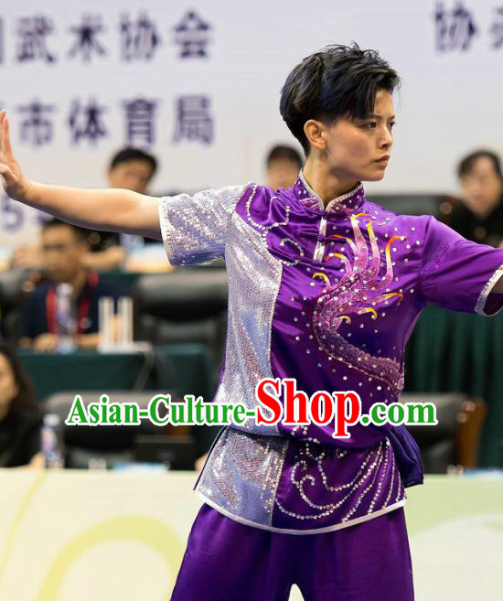 Top Kung Fu Competition Championship Uniforms Pants Suit Taekwondo Apparel Karate Suits Attire Robe Championship Costume Chinese Kungfu Jacket Wear Dress Uniform Clothing Taijiquan Shaolin Chi Gong Taichi Suits for Men Women Kids