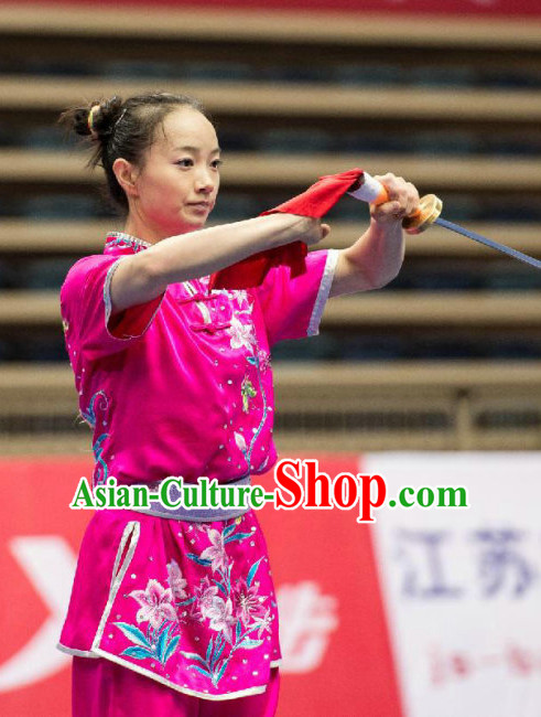 Top Kung Fu Competition Uniforms Pants Suit Taekwondo Apparel Karate Suits Attire Robe Championship Costume Chinese Kungfu Jacket Wear Dress Uniform Clothing Taijiquan Shaolin Chi Gong Taichi Suits for Men Women Kids