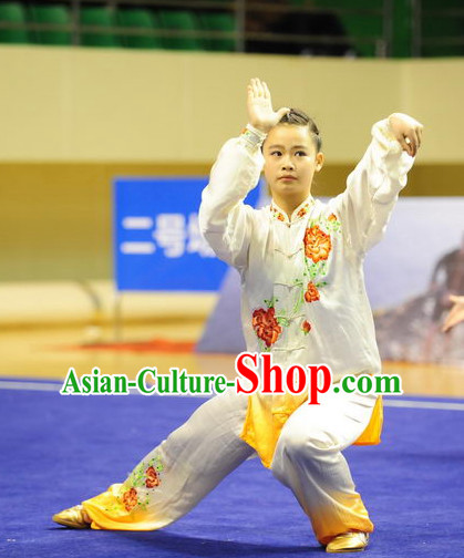 Top Color Transition Taiji Kung Fu Competition Championship Uniforms Pants Suit Taekwondo Apparel Karate Suits Attire Robe Championship Costume Chinese Kungfu Jacket Wear Dress Uniform Clothing Taijiquan Shaolin Chi Gong Taichi Suits for Men Women Kids