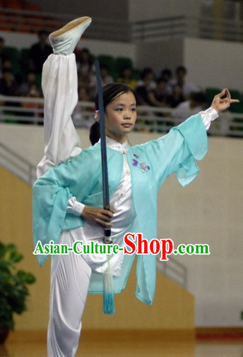 Top Kung Fu Competition Championship Uniforms Pants Suit Taekwondo Apparel Karate Suits Attire Robe Championship Costumes for Men Women Children