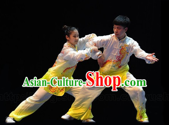 Top Kung Fu Competition Championship Uniforms Pants Suit Taekwondo Apparel Karate Suits Attire Robe Championship Costumes for Men Women Children