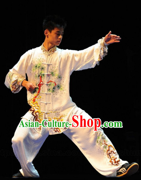 Top Kung Fu Competition Championship Uniforms Pants Suit Taekwondo Apparel Karate Suits Attire Robe Championship Costumes for Men Women Children