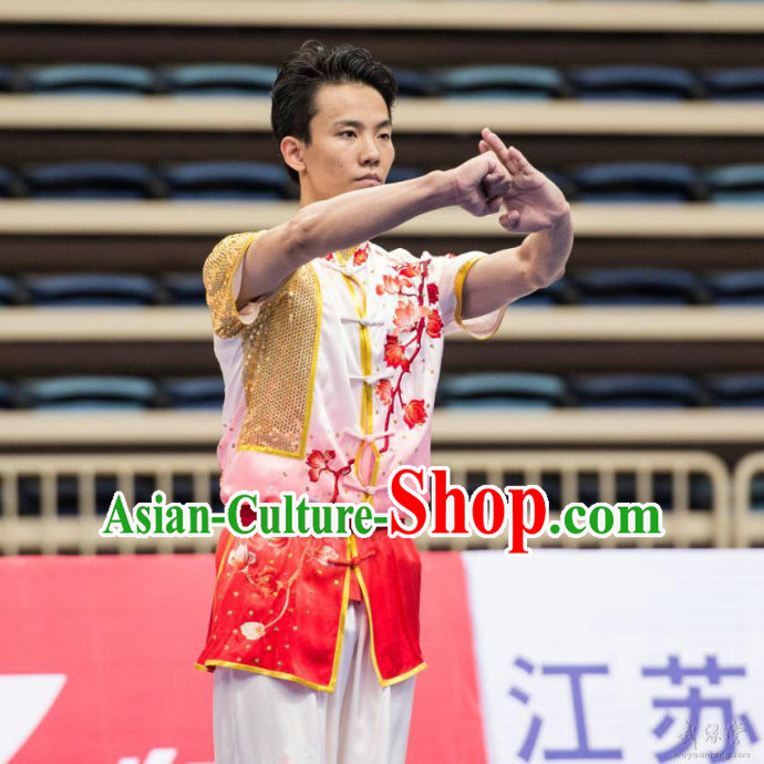 Top Kung Fu Competition Championship Uniforms Pants Suit Taekwondo Apparel Karate Suits Attire Robe Championship Costumes for Men Women Children