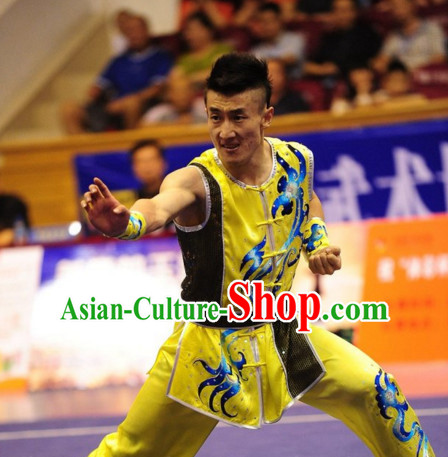 Top Kung Fu Competition Championship Uniforms Pants Suit Taekwondo Apparel Karate Suits Attire Robe Championship Costumes for Men Women Children