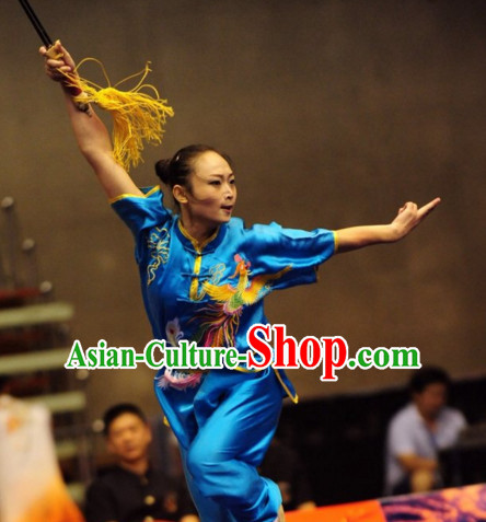 Top Kung Fu Competition Championship Uniforms Pants Suit Taekwondo Apparel Karate Suits Attire Robe Championship Costumes for Men Women Children