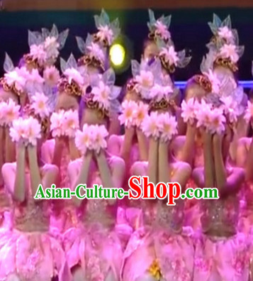 Chinese Traditional Big Events Enetertainment Dance Dress Dancewear Costumes Dancer Costumes Dance Costumes Chinese Dance Clothes Traditional Chinese Clothes Complete Set for Kids